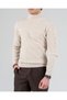 Italian Style S Slim Fit Turtleneck Knitwear Men's Sweater Gray T13227 - 4