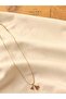 Double Heart Steel Necklace - Gold - 4