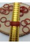 Agate Stone Thin Band Ring – Honey Dark Brown Variegated – 3mm Thickness (59978) - Price Is for 1 Piece Ring - 3