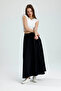 Women's Elastic Waist Double Pocket Bell Skirt - 2