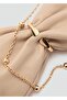 Drawstring Leather Bag with Metallic Details - 5