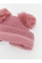 Baby Girl Beanie with Pompom (W5) - 3