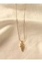 Pink Heart Ice Cream Steel Necklace - Gold