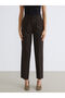 Brown Carrot Fit Women's Pleated Trousers - 2