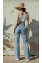 Suzy Women's High Waist Snow Blue Jeans Loose Denim Pants Palazzo - 3