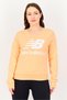Women Relaxed Fit Long Sleeve Outdoor Sweatshirt, Peach