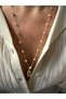 Stainless Steel Letter B Merci Necklace with Pearl and Chain - 2