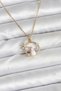 Christmas Theme Women's Necklace with Golden Steel Chain Zircon for Elegant Necks - 2