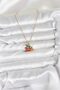 Golden Steel Chain Sled Pine Tree Christmas Theme Women's Necklace for Elegant Necks