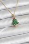 Golden Steel Chain Pine Tree Christmas Theme Women's Necklace for Elegant Necks - 2