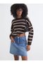 Quality Pieces from Çelebi Store Zero Roba Collar Striped Loose Fit Women's Knitwear Sweater