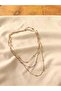 Silver Rose Gold Triple Steel Necklace - 2