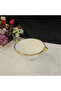 Cast Edge Frame Footed Porcelain Bowl Gold 21 cm
