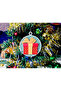 Tree, Snowman, Gift Package, Dwarf Mosaic Pattern Christmas Ornament - 3