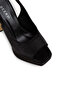Women's Black Satin Evening Shoes - 4