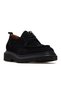 Men's genuine leather casual daily shoes 25k ykm-54083 m black nubuck - 4
