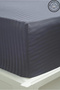 Calmiaseries Single Striped Satin Fitted Sheet Set - Soft, Shiny, Non-Slip Premium Fabric