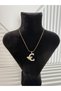 Zircon Stone, Gold Color, Bee Detail, Stylish Design Steel Letter Necklace