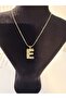 Steel, with Stylish Chain Detail, Two-Tone, Design Letter Necklace