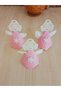 Felt Angel in Pink Dress Set of 3 Christmas Ornament - Easy DIY Montessori Activity - 5