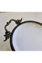 Cast Edge Frameded Footed Porcelain Bowl Gold 26 cm - 4