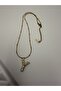 Steel, with Stylish Chain Detail, Two-Tone, Design Letter Necklace - 3