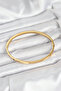 Harmonyaura 316L Steel Gold Color Zircon Stone 65 mm Thin Women's Handcuff Bracelet - 2