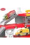 Fire Department 4 In 1 Parking Building Playset For Kids Multi Level Fire Station With Sliding Ramps - 6