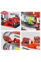 Fire Rescue Parking Garage Playset for Kids 3 Layer Sliding Track with Lights & Sound - 5