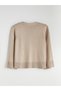 Classic Beige V-Neck Women's Knit Cardigan - 6