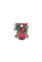 Decorated Glass Candle Holder Red 15cm - 4
