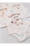 3-Piece 100% Organic Cotton Corded Fabric Combed Cotton Grandfather's Little Lamb Baby Bodysuit - 5