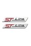 Set 2 STline emblems for Ford wings, Silver
