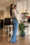 Blue Washed Straight Jeans - 5