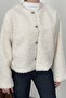 Ecru Plush Short Jacket - 3