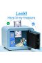 Fingerprint Piggy Bank Safe with Fingerprint & Key Lock (Blue) - 8