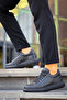 Kb-Dx46 Kuback Charcoal Leather Casual Men's Shoes - 5