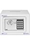 Mini Cash Deposit Drop Slot Safe Box with Key and Pin Code Option (White) - 2