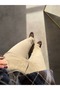 Cut-To-Length Beige Washed Jeans - 4