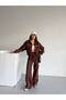 Women's Compak Combed Cotton 3-Thread Inner Ş Fleece-Lined Intermediate B Piped Double Tracksuit Set - 2