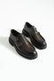 Men's Brown Genuine Leather Double Buckle Eva Sole Casual Shoes - 4