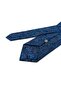 Petrol Blue Motif Pattern Classic Tie with Handkerchief Kk13308 - 3