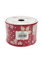 Christmas Linen Ribbon Red 6.3cmx10 yards - 2
