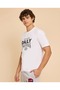 Typography Print T-Shirt With Crew Neck And Short Sleeves - 2