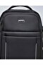 Black Men's Solid Zip-Around Backpack - 4