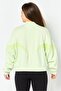 Women Oversized Fit Long Sleeve Outdoor Sweatshirt, Light Green - 2