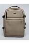 Taupe Men's Solid Zip-Around Backpack