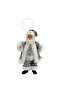 Standing Santa Decoration Silver 18cm