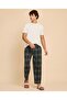 Plaid Lounge Pants With Drawstring Waist - 5
