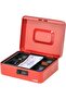 Large Cash Box with Tray & Combination Lock (25x20x9cm) - Red